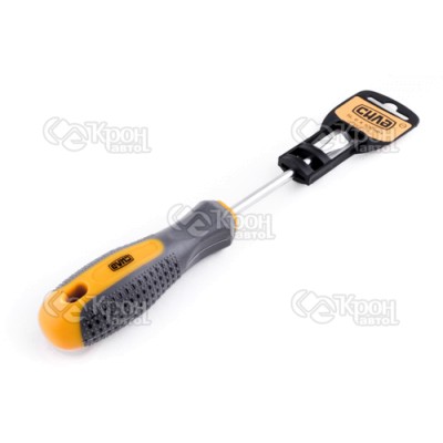 Викрутка шліцева рукоятка трикомпонентна СrV SL6х100мм (плоска) СИЛА 300718