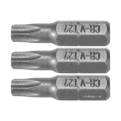 Насадка отверточная STHOR "TORX" T27 x 25 мм HEX 1/4" Cr-V 3 шт 65496 Насадка отверточная STHOR "TORX" T27 x 25 мм HEX 1/4" Cr-V 3 шт 65496