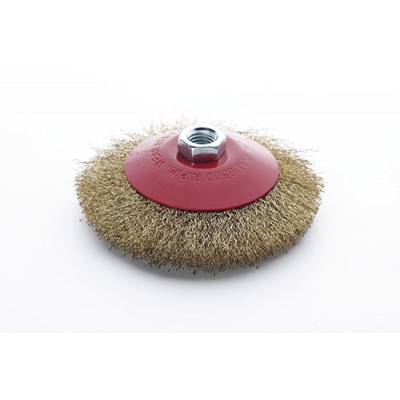 Щётка конус латуневая проволока 125 мм (УШМ) APRO 830420