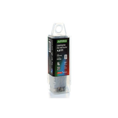 Свердло по металу HSS/M2 ( 6542 ) ?4,2мм (пач 10шт) APRO 830674