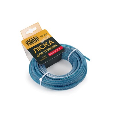 Леска для триммера 3,3 мм пила армированная 15м СИЛА 550269