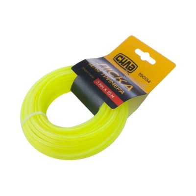 Леска для триммера 2,4мм треугольник 15м СИЛА 550132