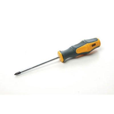 Викрутка хрестова гумова рукоятка СrV PH1х100мм (Phillips) (двокомпонентна) СИЛА 300741