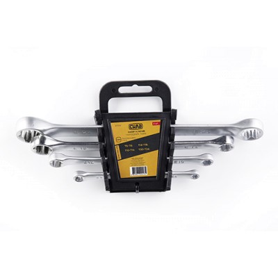 Набір ключів накидних двосторонніх TORX CrV (T6-T8, T10-T12, T14-T18, T20-T24) (4шт) СИЛА 201332