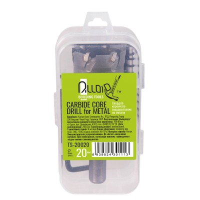 Свердло корончате твердосплавне по металу 20мм Alloid TS-20020