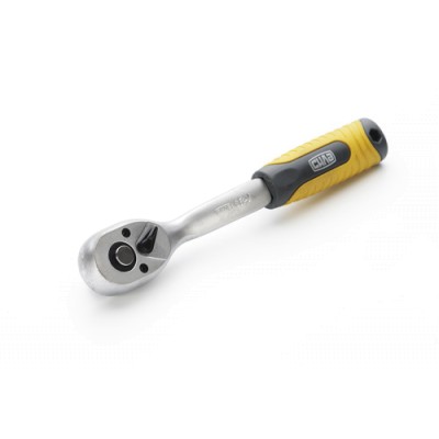 Ключ-трещотка CrV 3/8 72T (с изогнутой ручкой) Профи СИЛА 257008