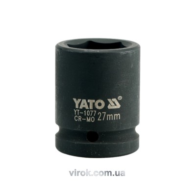Головка торцевая ударная шестигранная Yato 3/4" М27 х 53 мм YT-1077