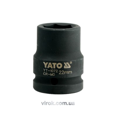 Головка торцевая ударная шестигранная Yato 3/4" М22 х 50 мм YT-1072