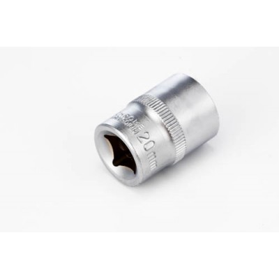 Насадка шестигранна CrV 1/2 20мм СИЛА 252520