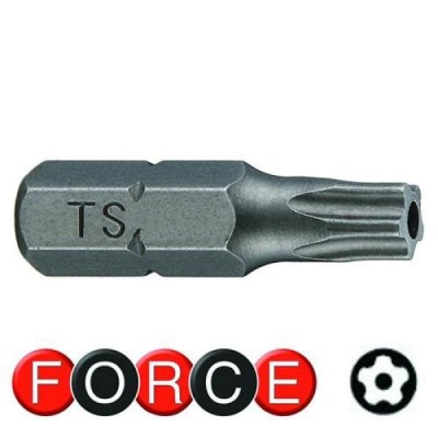 1/4" Біта Torx з отвором 5-ти променева TS08, L=25 мм FORCE 12F2508