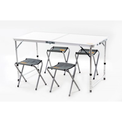 Пикниковый набор на 4 человека (стол-чемодан + 4 стула) 120*60*70см СИЛА 960701