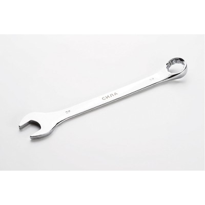 Ключ ріжково-накидний полірований CrV 29мм СИЛА 201079 Ключ ріжково-накидний полірований CrV 29мм СИЛА 201079