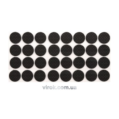 Протектор самоклеючий VOREL 18мм, набір 32шт чорні [24/432] 74885
