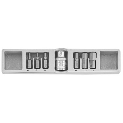 1/2" Набор бит 6-гр. 10 мм 7 пр. 4-12 мм FORCE 4075 1/2" Набор бит 6-гр. 10 мм 7 пр. 4-12 мм FORCE 4075