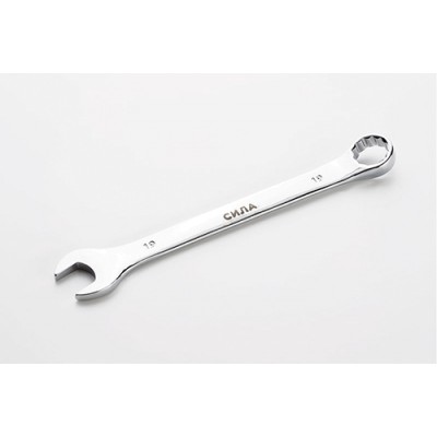Ключ ріжково-накидний полірований CrV 19мм СИЛА 201069 Ключ ріжково-накидний полірований CrV 19мм СИЛА 201069