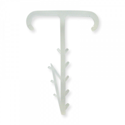 Дюбель-ёлочка двойная (12х5) для плоских проводов белый (пач. 100шт) APRO FT-2125