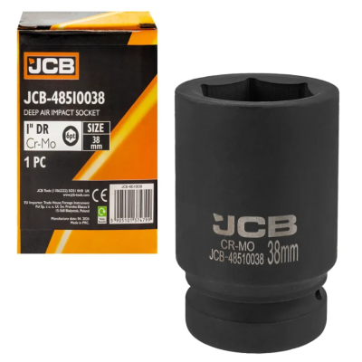 Головка ударная глубокая 1" 38 мм (6-гранная) JCB Tools JCB-48510038