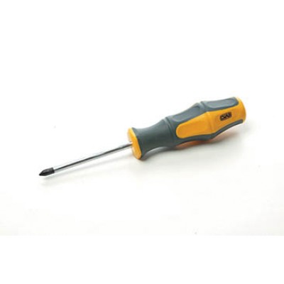 Викрутка хрестова гумова рукоятка СrV PH1х75мм (Phillips) (двокомпонентна) СИЛА 300740