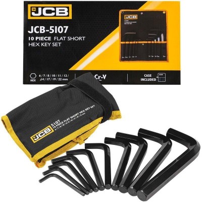 Haбіp Г-подіб. ключів HEX 10 од. (6-22 мм) в чохлі JCB Tools JCB-5107