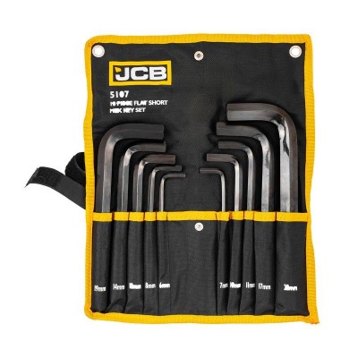 Haбіp Г-подіб. ключів HEX 10 од. (6-22 мм) в чохлі JCB Tools JCB-5107