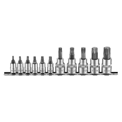 1/4"+3/8" Набор головок-бит Torx 11 пр. FORCE 2111I 1/4"+3/8" Набор головок-бит Torx 11 пр. FORCE 2111I