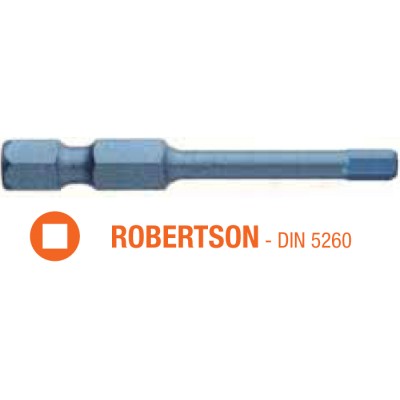 Насадка отверточная ударная BLUE SHOCK USH TORSION ROBERTSON R1 x 50 мм 5 шт UUSE0063417