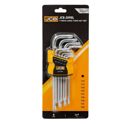 Haбіp Г-подіб. ключів подовжених TORX 9 од. (T10-T50) JCB Tools JCB-5098L