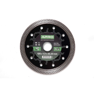 Диск відрізний по бетону 125х1, 3х22, 2 мм (22-24%) Кераміка Екстра APRO 830054