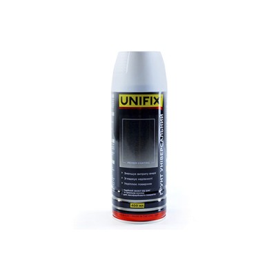 Емаль ґрунтовка універсальна акрилова сірий мат 400мл UNIFIX 951000
