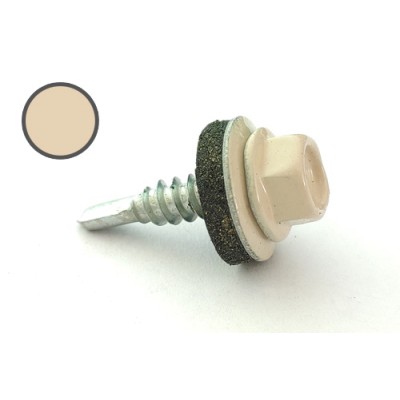 Саморіз покрівельний 4,8*19 DIN RAL 1015 по металу (ящ. 2400шт) (колір - слонова кістка світлий) APRO 9R648191015-C