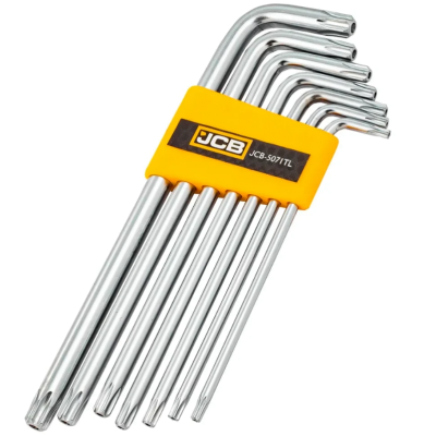 Haбіp Г-подіб. ключів подовжених з отвором TORX 7 од. (T10H-T40H) JCB Tools JCB-5071TL