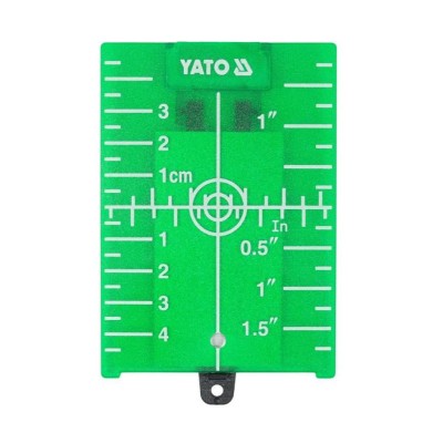 Пластина прицільна для нівелира з лазерним зеленим лучом Yato 105х75х3,2 мм YT-30465