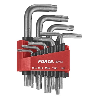 Набір ключів Torx 5-ти променевих з отвором Г-обр. 9 пр. ТS10-TS50 FORCE 50913