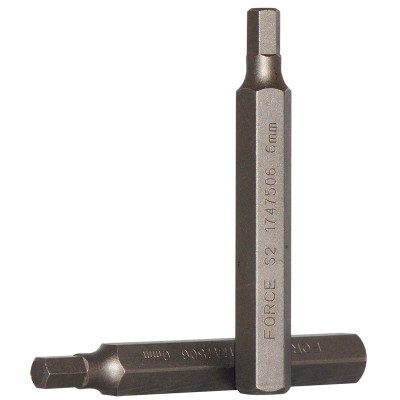 10 мм Бита шестигранная HEX 6 мм, L=75 мм FORCE 1747506