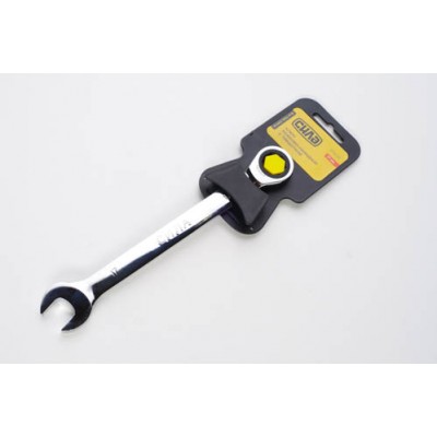 Ключ ріжково-накидний з тріскачкою CrV 10мм СИЛА 202014