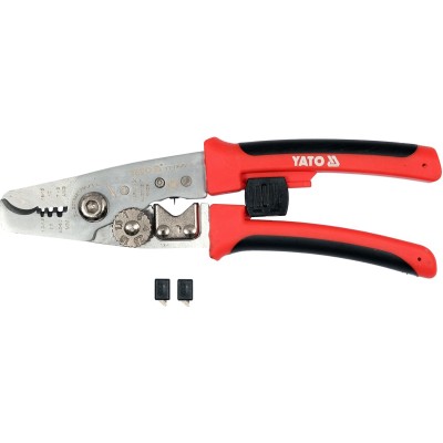 Кліщі для обрізання і знімання ізоляції з провідників Yato Ø≤ 10,5 мм, L= 200 мм YT-19682
