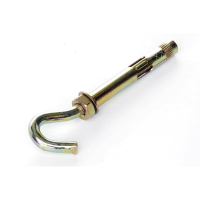 Анкер с кожухом и гайкой с C-крюком М8/10*80 цинк жёлтый (ящ. 220шт) APRO CLRC0810080-C