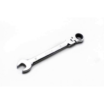 Ключ ріжково-накидний з тріскачкою та шарніром CrV 8мм СИЛА 202112 Ключ ріжково-накидний з тріскачкою та шарніром CrV 8мм СИЛА 202112