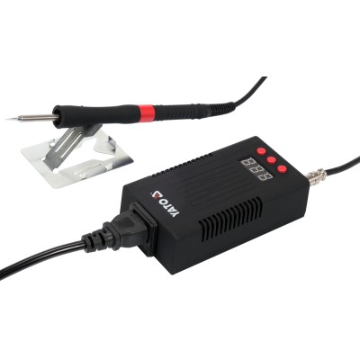 Паяльна станція мережева: 110-230 V Yato; Р = 75 Вт, t ° = 90-480 ° С, жало тип T12, LCD табло YT-82461