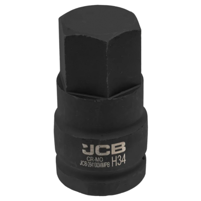 Головка-бита ударная HEX 3/4" 34 мм JCB Tools JCB-26410034MPB Головка-бита ударная HEX 3/4" 34 мм JCB Tools JCB-26410034MPB
