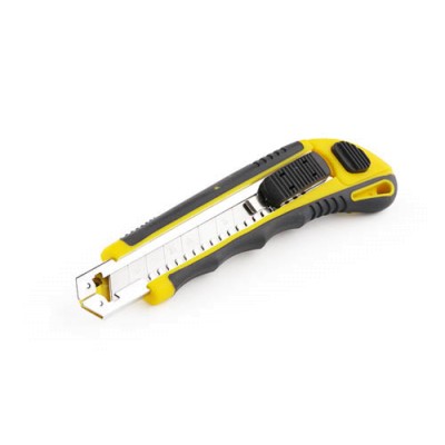 Нож выдвижной 9мм обрезиненный, обойма на 3шт СИЛА 400246