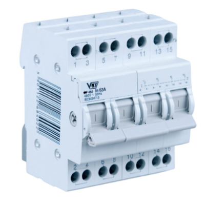 Інсталяційний перемикач для вибору потужності генератора 4полюсний,63А,400V AC 50Hz,6 kV X00-P-SF-4P-63A-AGREGAT