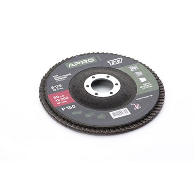 Круг лепестково-торцевой Р150 прямой 125 мм (Т27) (КЛТ) APRO 830458