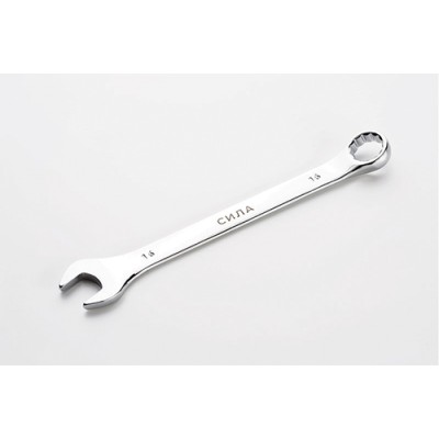 Ключ ріжково-накидний полірований CrV 16мм СИЛА 201066