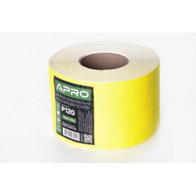 Папір шліфувальний APRO P120 115мм*50м рулон (паперова основа) 828161