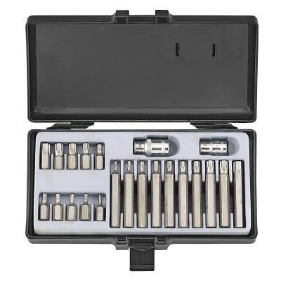 3/8" и 1/2" Набор бит Torx с отверстием 22 пр. Т10Н-Т55Н FORCE 4222