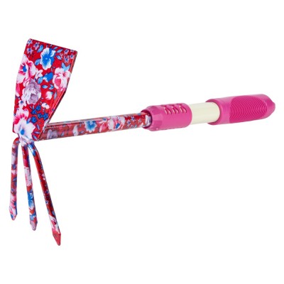 Мотика комбінована плоска + 3-х зубна pink TPR FLORA 5043184
