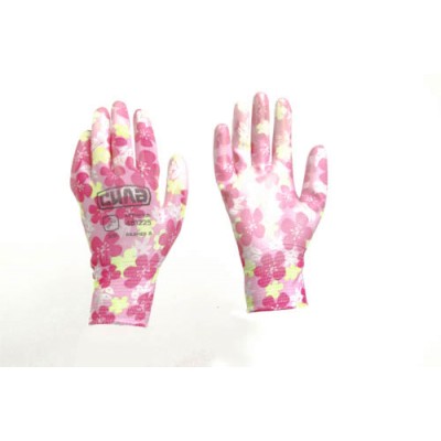 Рукавички з поліуретановим покриттям р8 (кольорові манжет садові) СИЛА 481224