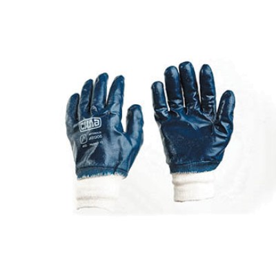 Рукавички із нітриловим покриттям р10 (сині манжет) СИЛА 481205