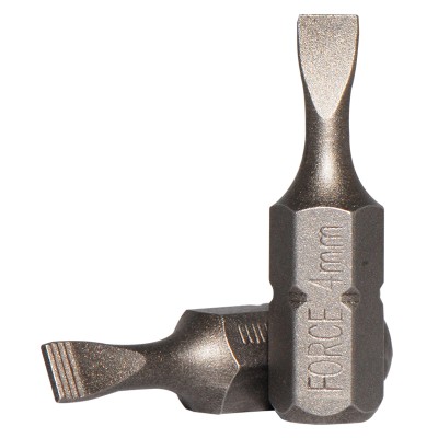 1/4" Бита шлицевая SL 0.8х4 мм, L=25 мм FORCE 1232504 1/4" Бита шлицевая SL 0.8х4 мм, L=25 мм FORCE 1232504